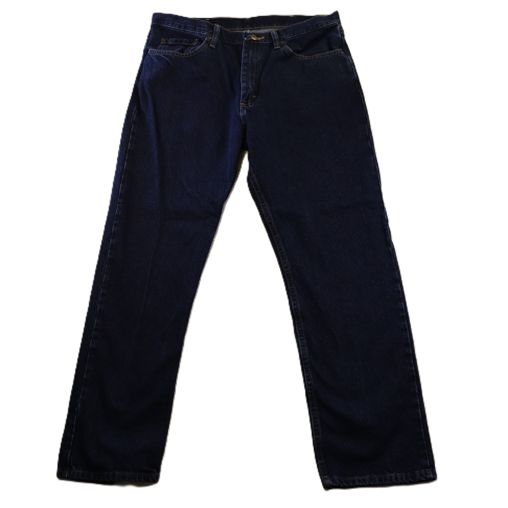 Wrangler Mens 36x30 Regular Fit Jeans Dark Wash Denim 96501MR